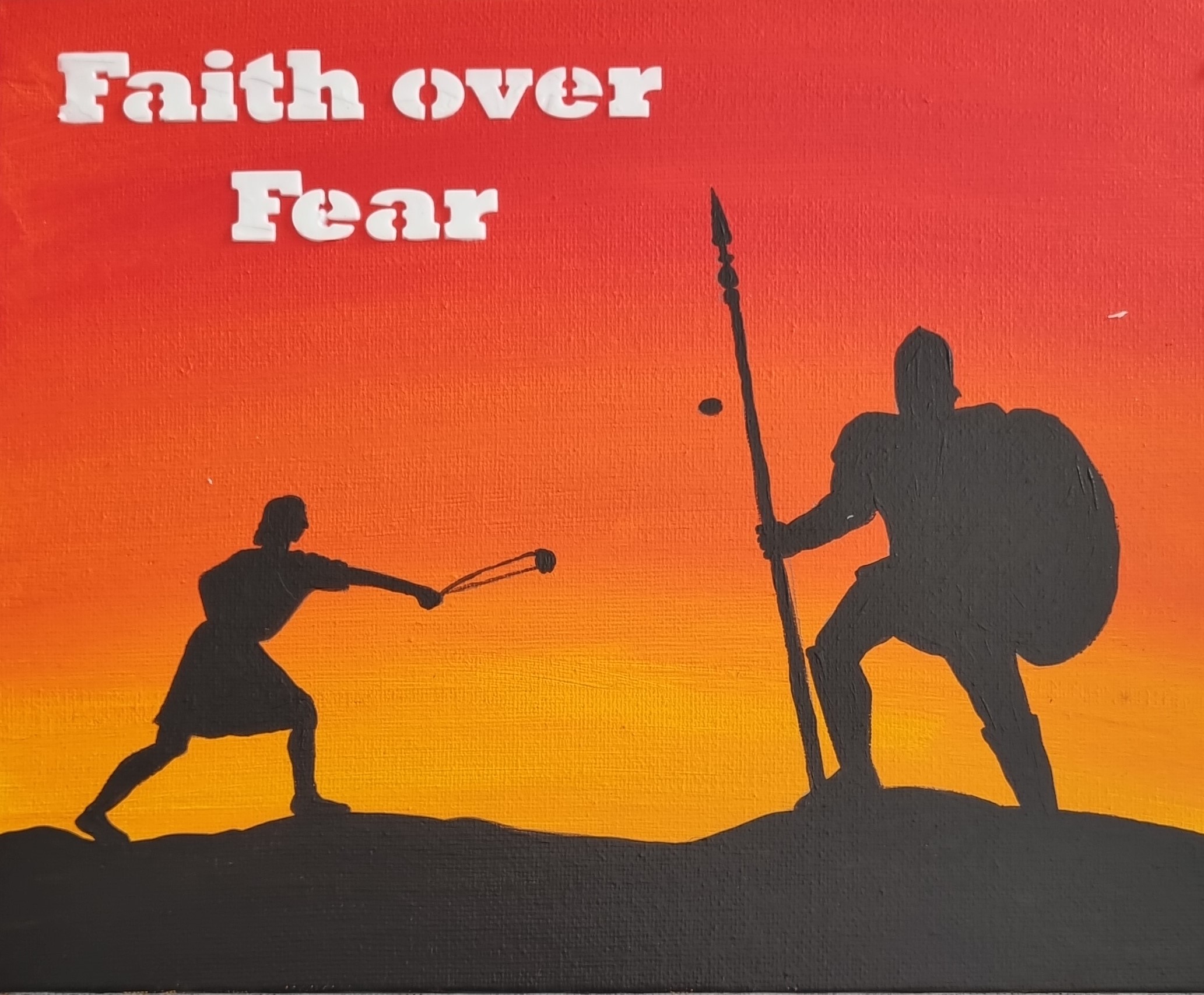 Spiritual weapons – a sling and a stone